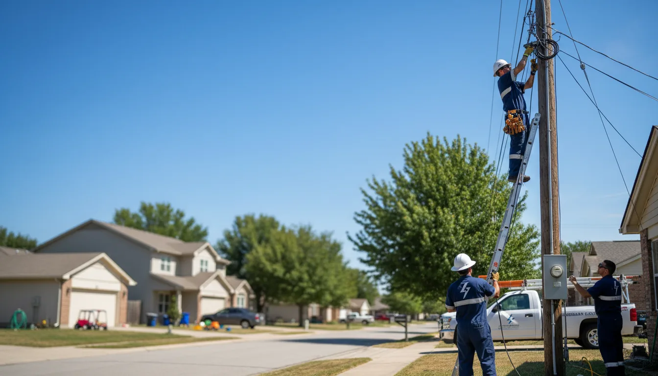 Residential electrician providing installation services in Wooster, AR